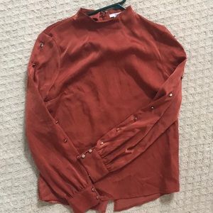 Dressy fall orange top